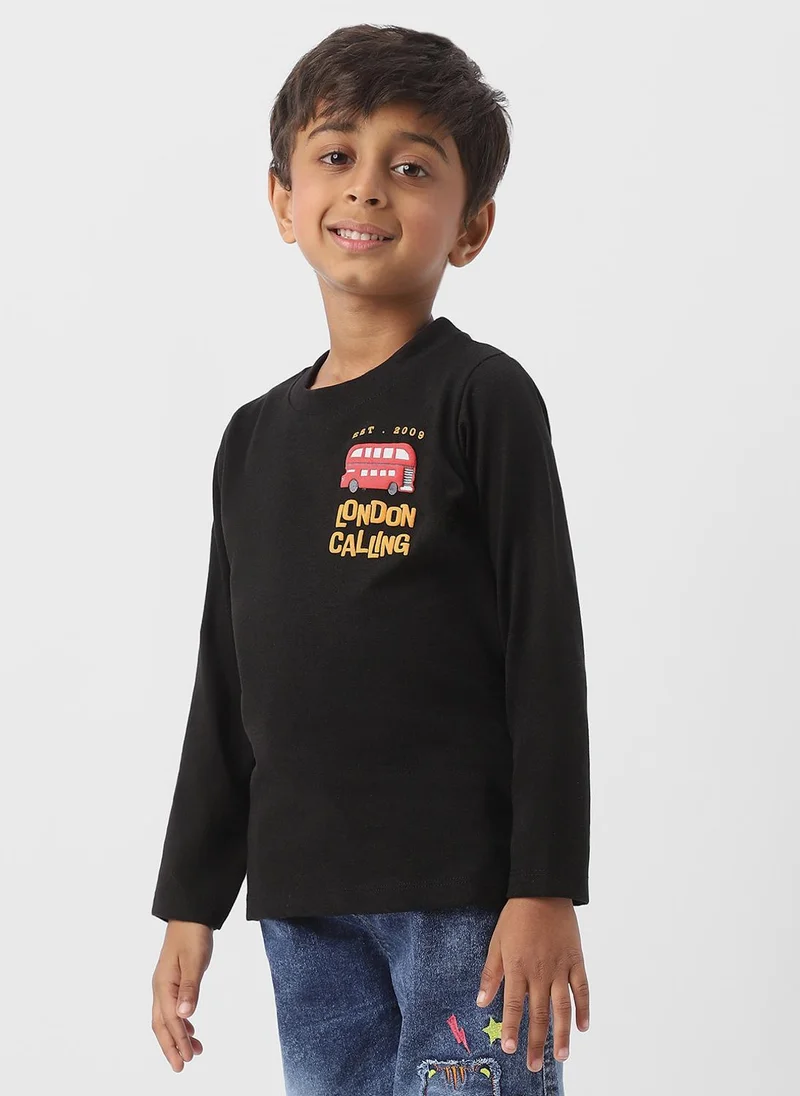نوتيناتي Nautinati Boys Cotton Graphic Printed T-shirt