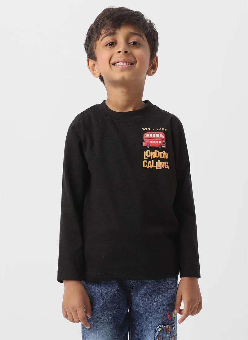 نوتيناتي Nautinati Boys Cotton Graphic Printed T-shirt