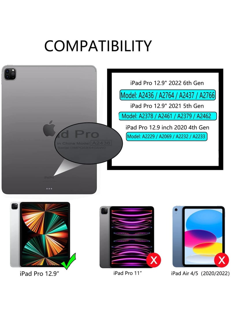 EVO Hybrid Case Compatible with iPad Air 13 inch (2024) M2, [Built-in Pencil Holder] Shockproof Cover with Clear Transparent Back Shell, Auto Wake Sleep, pink  - Image 2
