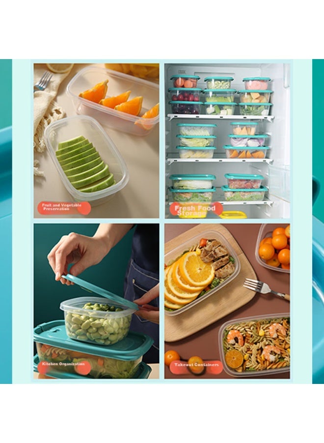 Chahua Refrigerator Storage Containers, Travel Picnic Boxes, Lunch Boxes, Bento Boxes, Fruit Containers, Food Storage Containers, 6-piece Set - Image 3
