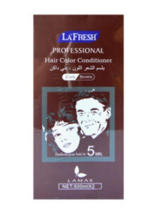 LA FRESH Professional Hair Color Conditioner (Brown) 500ml - Image 1