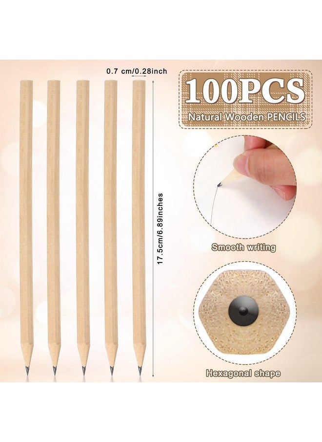 Fumete - Natural Wooden Pencils Hexagonal Grip Pencils Hb Graphite Pencil Pack Wood Pencils For Classroom Office (100 Pieces) - Image 1