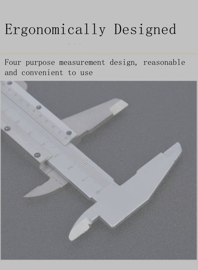 Portable Digital Caliper Upgraded Ergonomic Design Carbon Steel Calipers Multifunctional Measuring Tool High-Hardness Steel Mechanical Micrometer for Inside, Outside, Depth and Step - Image 2
