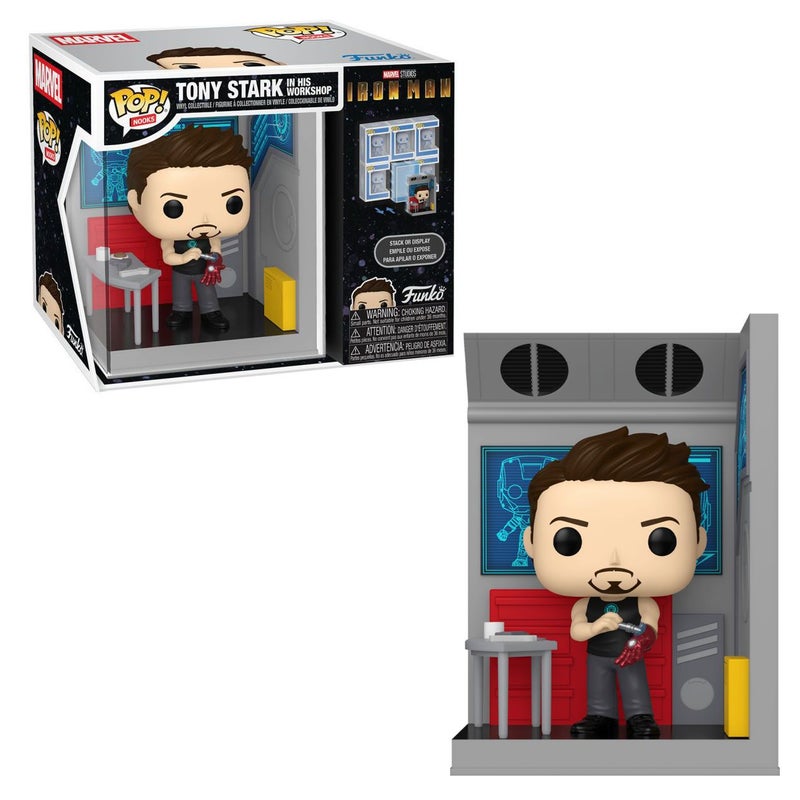 Funko POP! Nooks Marvel Iron Man Tony Stark in His Workshop Vinyl Bobblehead (8.9 x 11.4 x 16 cm) - Image 2