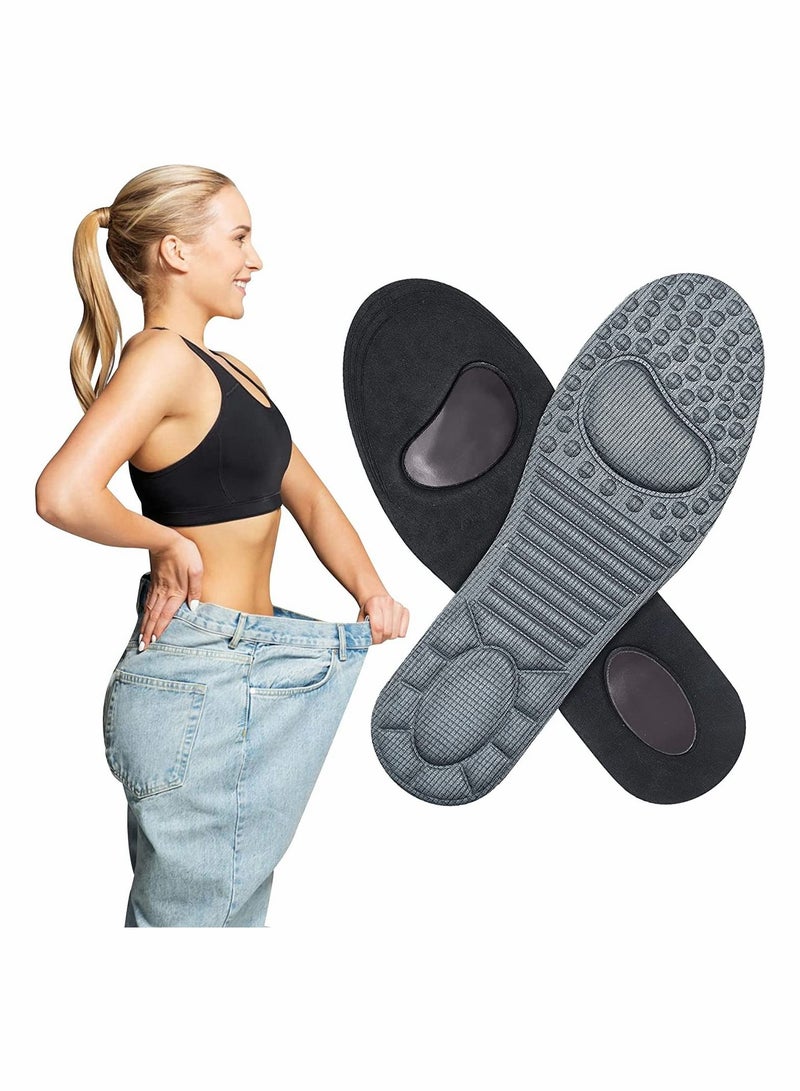 Excefore زوج واحد من النعال المغناطيسية للأحذية مع نقطة ضغط الوخز بالإبر، نعل حذاء انعكاسي مع تدليك الدورة الدموية المضاد للتعب للرجال والنساء، يوصى به للعناية بالقدمين ذات القوس المتوسط والعالي - Image 4