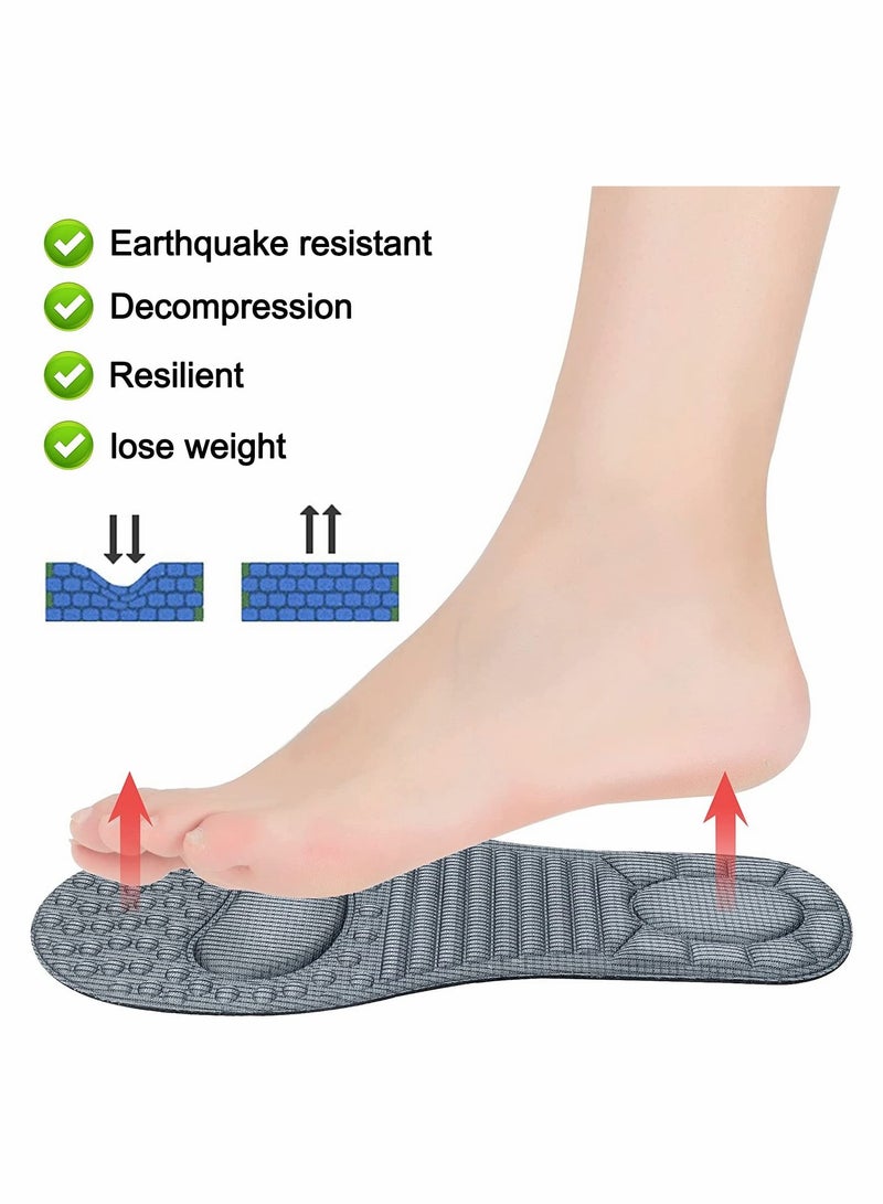 Excefore زوج واحد من النعال المغناطيسية للأحذية مع نقطة ضغط الوخز بالإبر، نعل حذاء انعكاسي مع تدليك الدورة الدموية المضاد للتعب للرجال والنساء، يوصى به للعناية بالقدمين ذات القوس المتوسط والعالي - Image 2