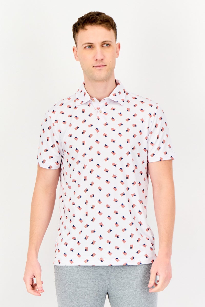 Chaps Men Classic Fit Short Sleeves Outdoor Polo Shirt, Multicolor - Image 1