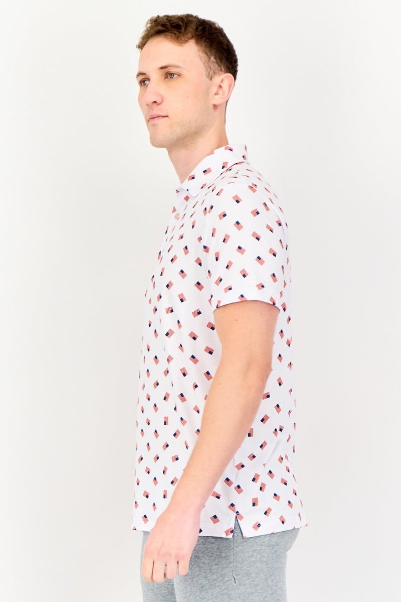 Chaps Men Classic Fit Short Sleeves Outdoor Polo Shirt, Multicolor - Image 3