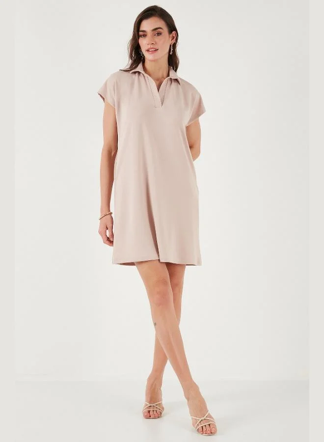 Lela  Lela Regular Fit Polo Collar Mini Dress Women's DRESS 5866153 for Women | Best Price UAE