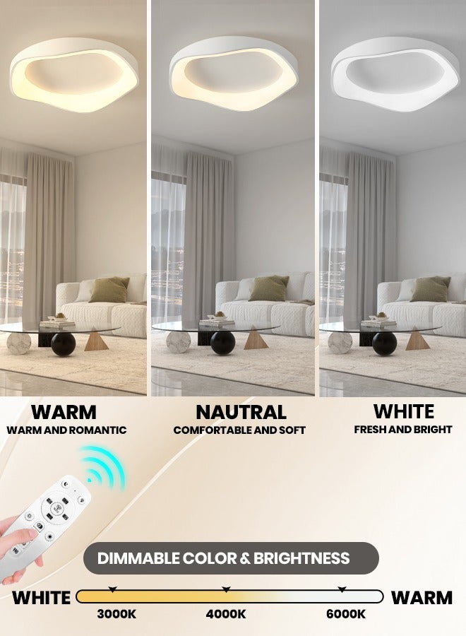 YATAI LIGHTING Modern Flush Mount LED Ceiling Light Fixture, 59W Smart Dimmable LED Ceiling Lamp with Remote Control, LED Ceiling Lamp for Bedroom/Kitchen/Dining Room Lighting, 3 Color Temperatures - Image 4
