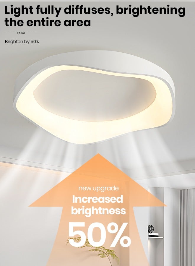 YATAI LIGHTING Modern Flush Mount LED Ceiling Light Fixture, 59W Smart Dimmable LED Ceiling Lamp with Remote Control, LED Ceiling Lamp for Bedroom/Kitchen/Dining Room Lighting, 3 Color Temperatures - Image 5