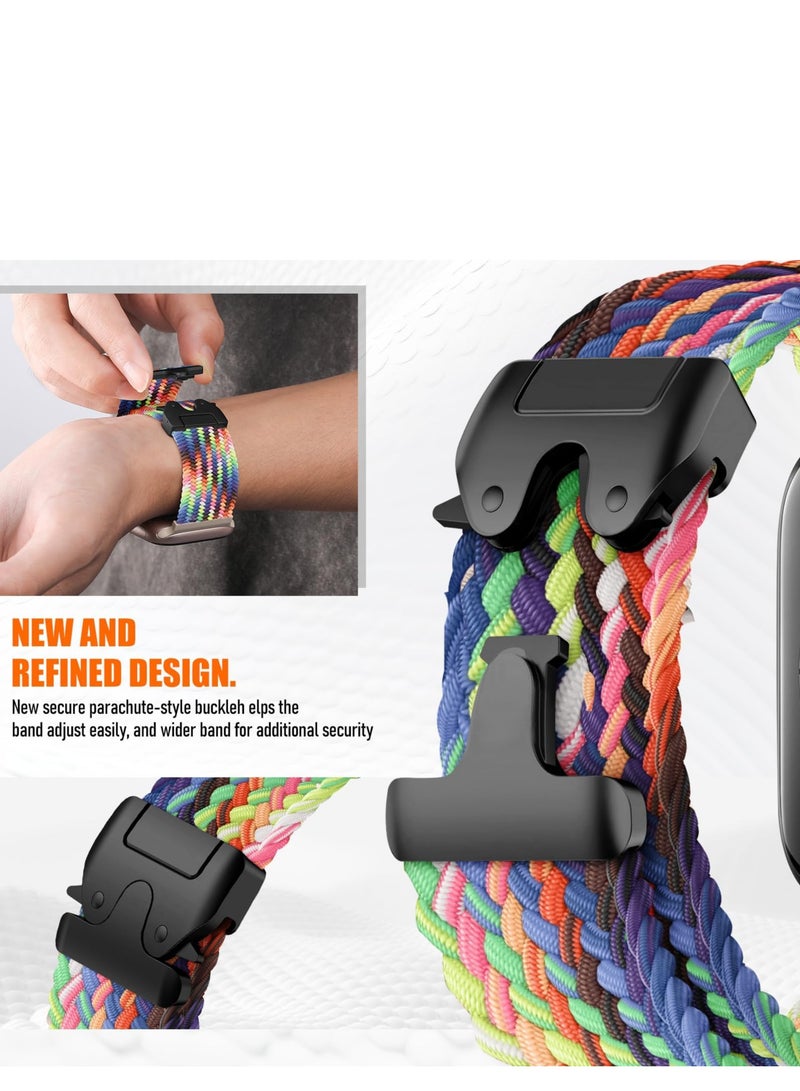 SZOXST Compatible for Apple Watch Band 42mm 41mm 40mm 38mm Elastic Nylon Braided Secure & Comfortable Stretchy Strap for Women Men,Parachute Buckle Bands for iWatch Series 11 10 9 8 7 6 5 4 3 SE Denim - Image 2
