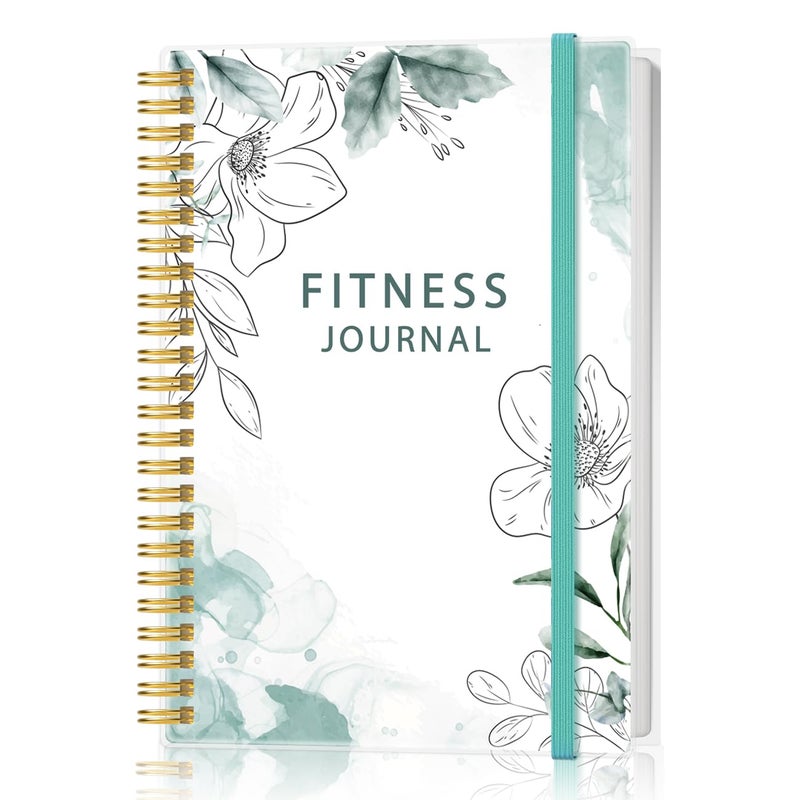 Heveboik Fitness Journal for Women & Men - A5 Workout Journal/Planner Daily Exercise Log Book to Weight Loss, Gym, Muscle Gain, Bodybuilding Progress - Daily Personal Health & Wellness Tracker, Spiral-Bound, - Image 1