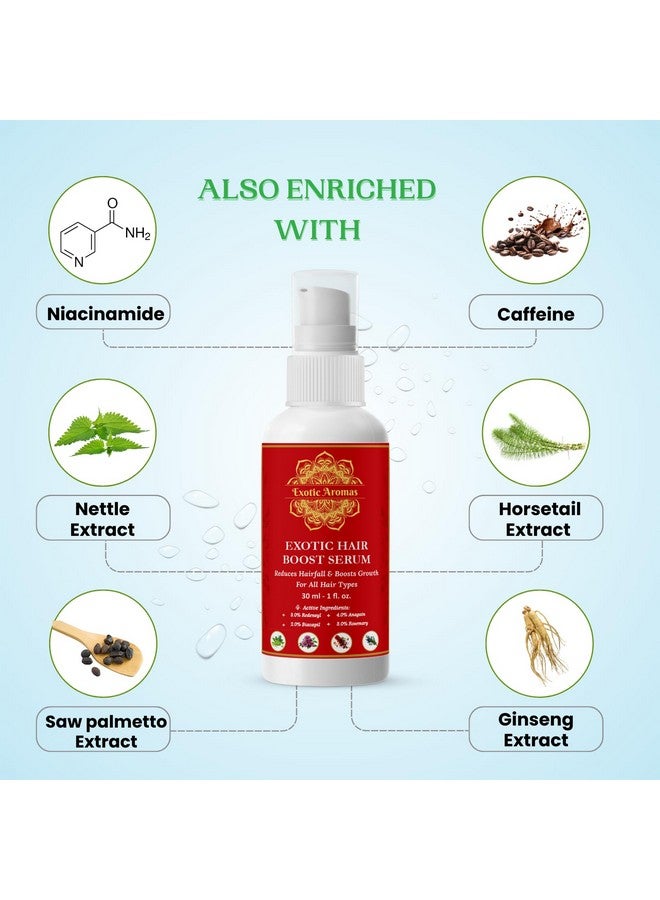 Exotic Aromas -Exotic Hair Boost Serum With 3% Redensyl, 3% Rosemary, 4% Anagain & 4% Biacapil, 30 Ml, For Hair Loss, Hair Growth, Thinning, Baldness, For Thicker & Denser Hair. For Men & Women - Image 3