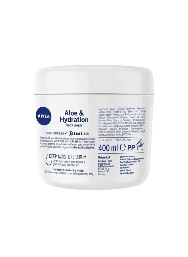 Nivea Aloe and Hydration Body Cream 13.52 oz (1) - Image 4