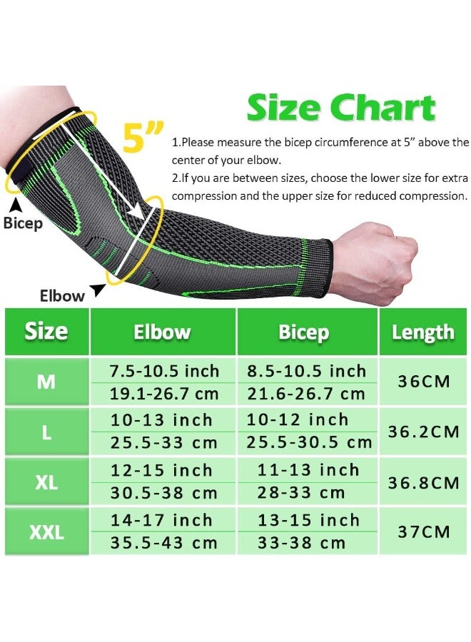Silicone Elbow Support Full Arm Compression Sleeves for Gym Sports and Pain Relief - Image 4