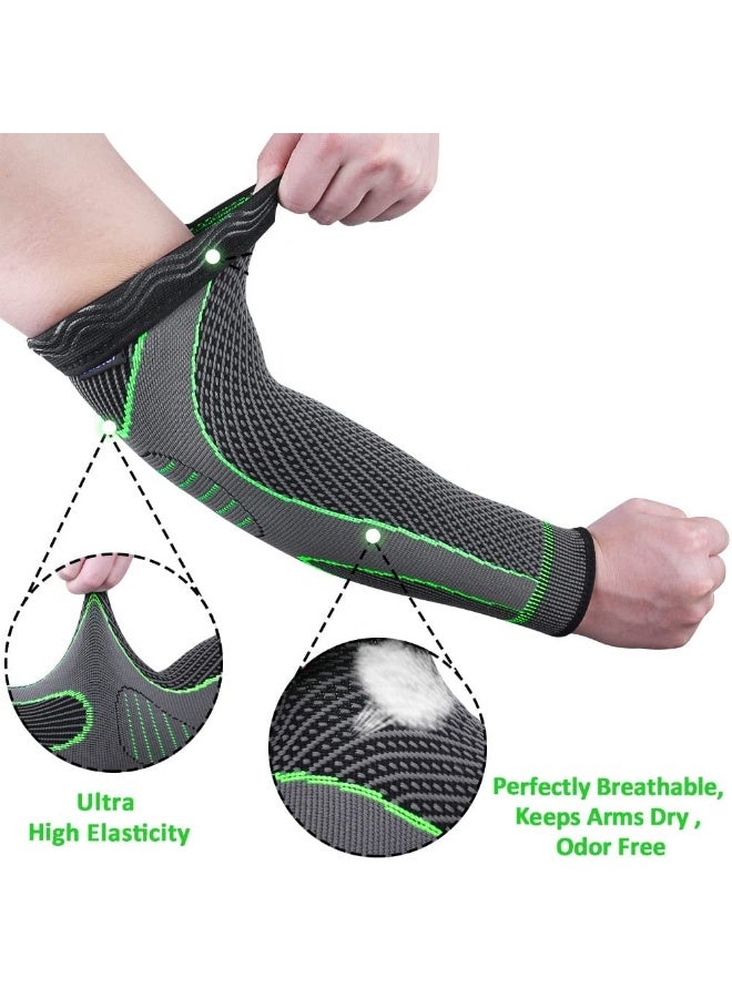 Silicone Elbow Support Full Arm Compression Sleeves for Gym Sports and Pain Relief - Image 5