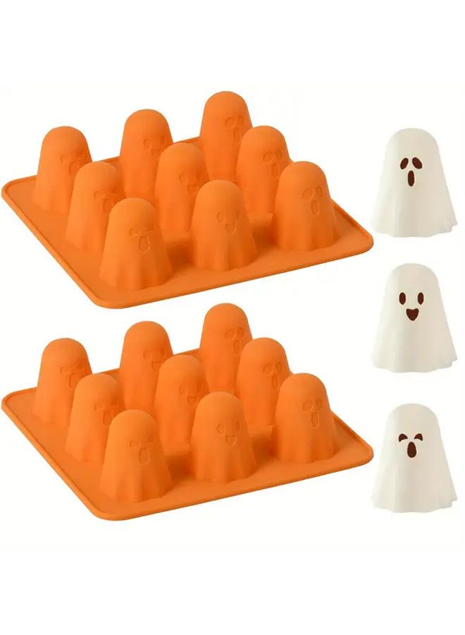 Orange Halloween Silicone Mold For DIY Crafts Chocolate Home Decor Gifts - Image 1
