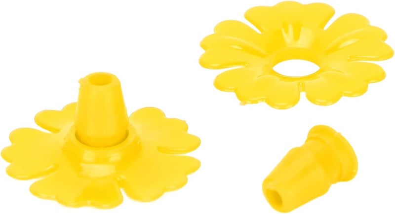 klarako Flowers Hanging Bird Feeding Ports Replacement, 30 Set Hummingbird Feeder Flowers Hanging Bird Feeding Ports Replacement Parts Garden Supplies (Yellow) - Image 4