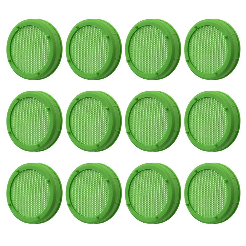 Amytalk 12 Pack Plastic Sprouting Lids for 86mm Wide Mouth Mason Jars Sprouting Strainer Lid for Canning Jars Suit for Grow Bean Sprouts Alfalfa Salad Sprouts etc