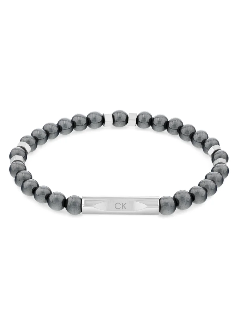 كالفن كلاين Calvin Klein Men's Black Stone Bead Bracelets - 35000575