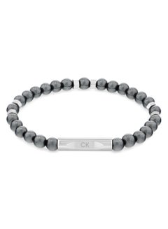 CALVIN KLEIN Calvin Klein Men's Black Stone Bead Bracelets - 35000575  - Image 1