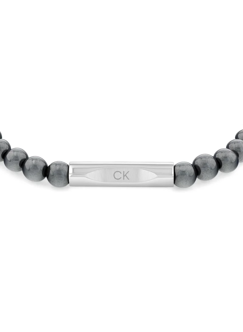 كالفن كلاين Calvin Klein Men's Black Stone Bead Bracelets - 35000575