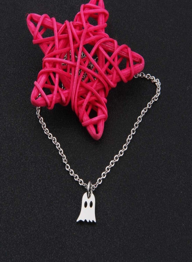 BNQL Tiny Cute Ghost Necklace Halloween Funny Jewelry - Image 4