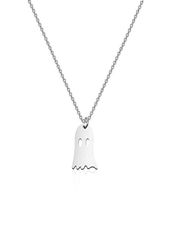 BNQL Tiny Cute Ghost Necklace Halloween Funny Jewelry - Image 1