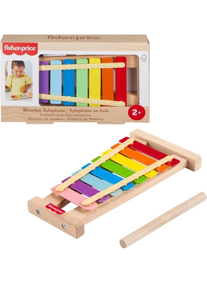 Fisher-Price ​Toddler Musical Toy, Wooden Xylophone, 2 Wood Pieces For Developmental Play For Kids Ages 2+ Years  - Image 1