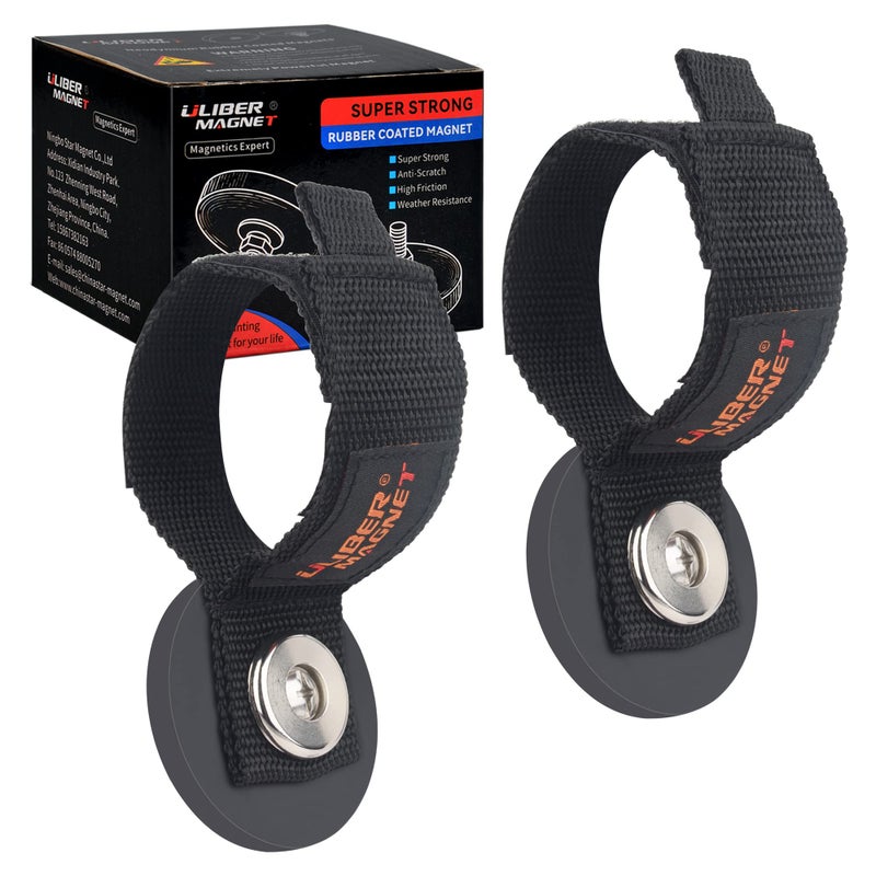 ULIBERMAGNET Strong Magnetic Storage StrapsHeavy Duty Magnetic Garage Storage Tool OrganizerExtension Cord Straps Hose Cable RopeTools for GaragePickupRV and Workshop2 Pack