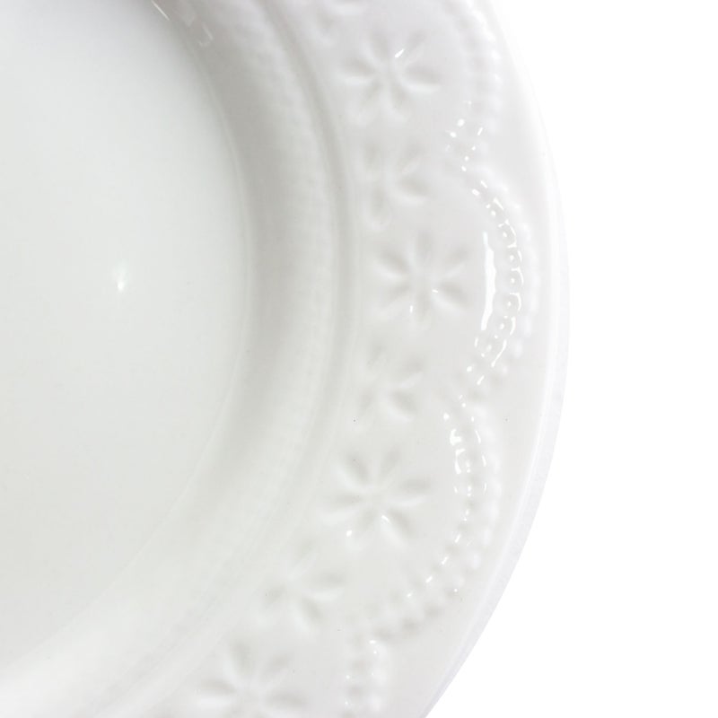 لا ميسا طقم عشاء بورسلان من لا ميسا باللون الأبيض 16 قطعة - Image 3