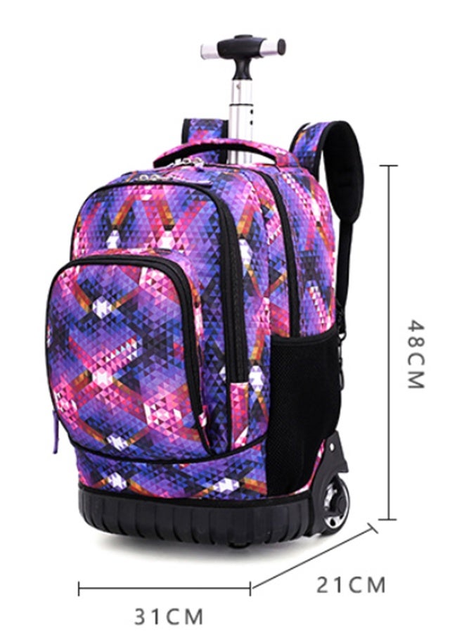 JCB CHIC حقائب ظهر للأطفال حقائب سفر للأطفال حقائب بعجلات حقائب مدرسية للأطفال بطبعة السماء المرصعة بالنجوم حقيبة كتب متينة، حقيبة سفر للجنسين حقائب يد خفيفة الوزن - Image 2