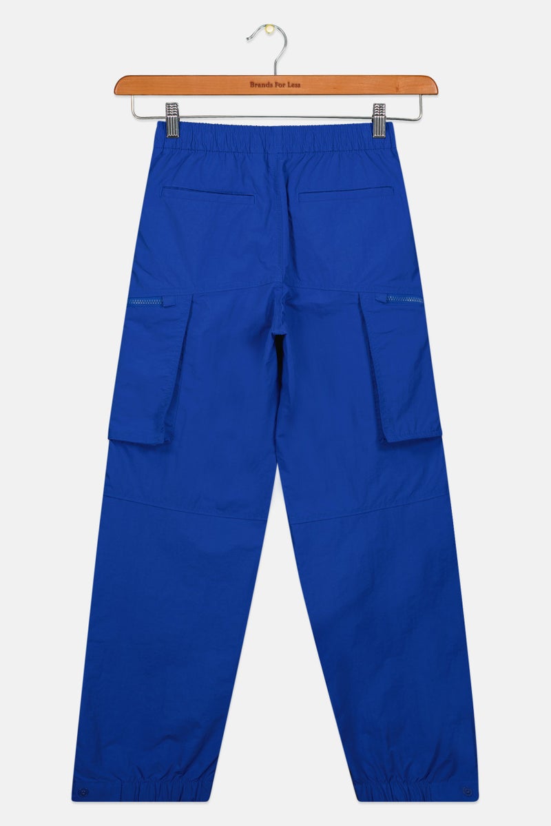 GAP Kids Boy Relaxed Fit Solid Jogger Pants, Blue - Image 3