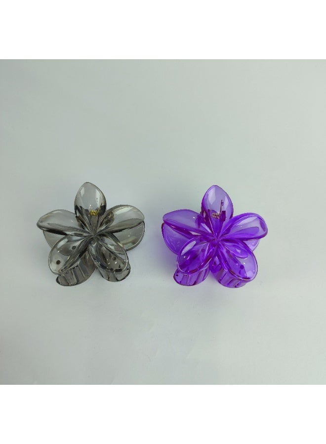 2 توكة شعر مشبك على شكل وردة - Image 4