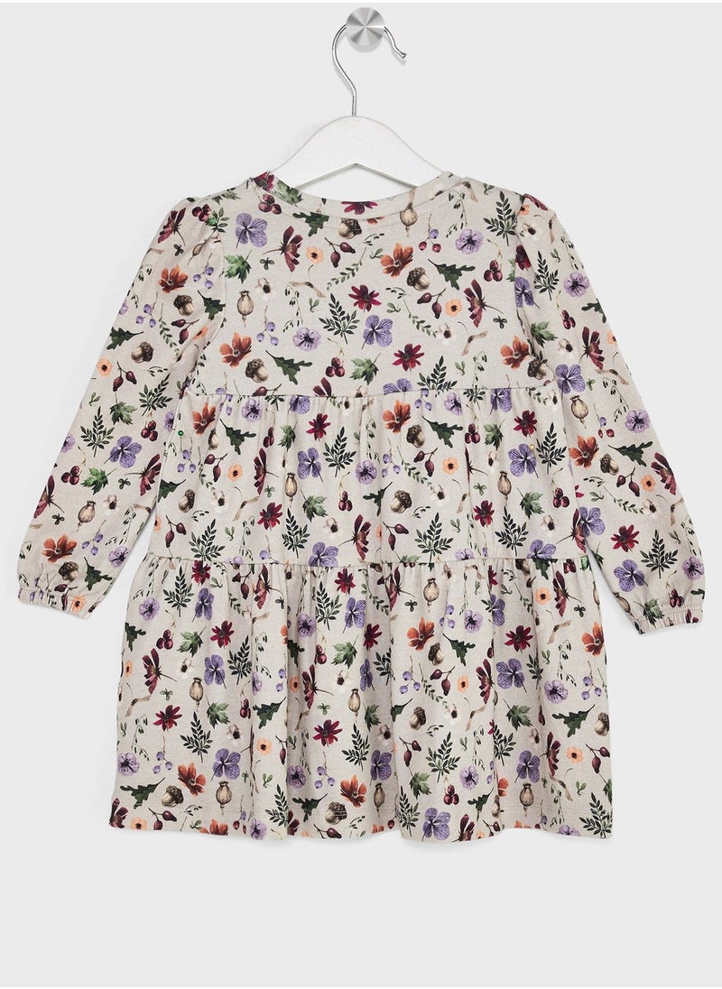 NAME IT - Kids Floral Print Tiered Dress - Image 1