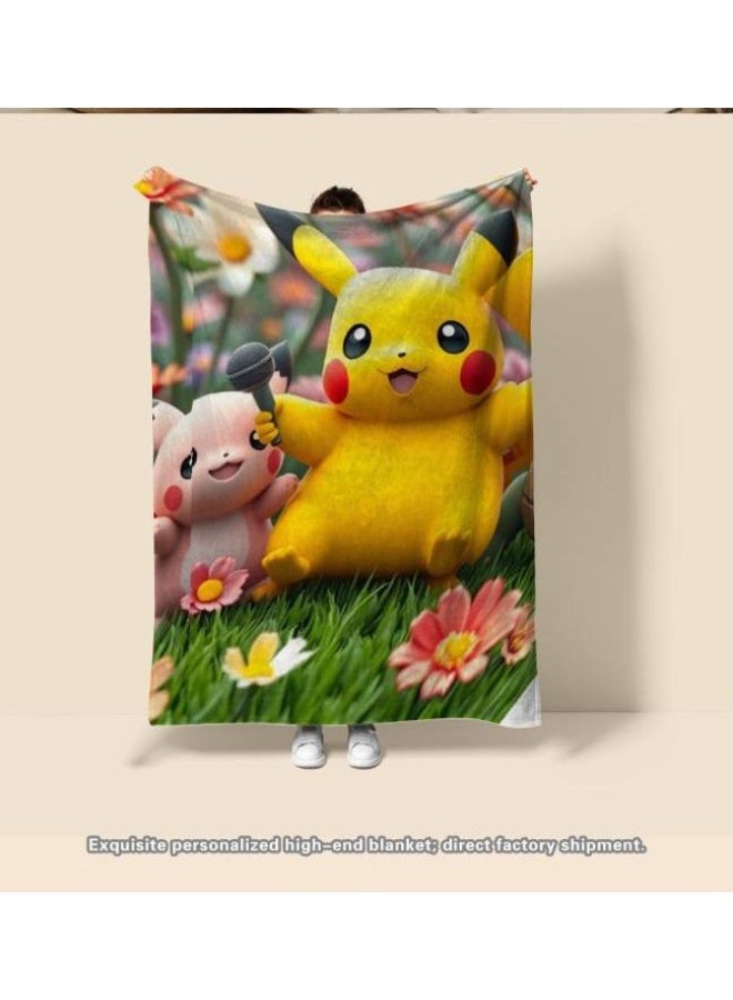 general Children's or student cartoon flannel thin blanket (warm and comfortable, suitable for sleep, games) 100cm*150cm - 623 - Image 1