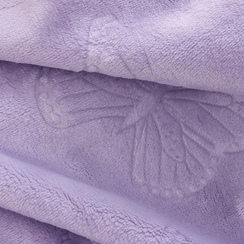 BORITAR Baby Blanket with Butterfly Design for Girls Ultra Soft Fleece Warm and Lightweight Blankets for Infant Toddler Newborn, 30x40 Inch, Purple - Image 2