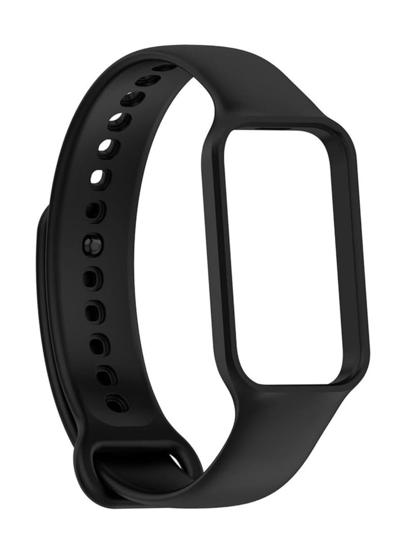 Soft Silicone Watch Band for Xiaomi Redmi Band 2 Smart Band Replacement Wristband Bracelet  (Black) - Image 1