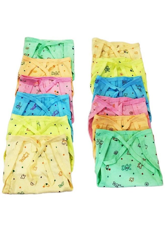 Chinmay Kids حفاضات قماشية قطنية للأطفال من لانجوت قابلة للغسل وإعادة الاستخدام (متعددة الألوان للأطفال من سن 06 أشهر) (طراز 1، عبوة من 12 قطعة)  - Image 2