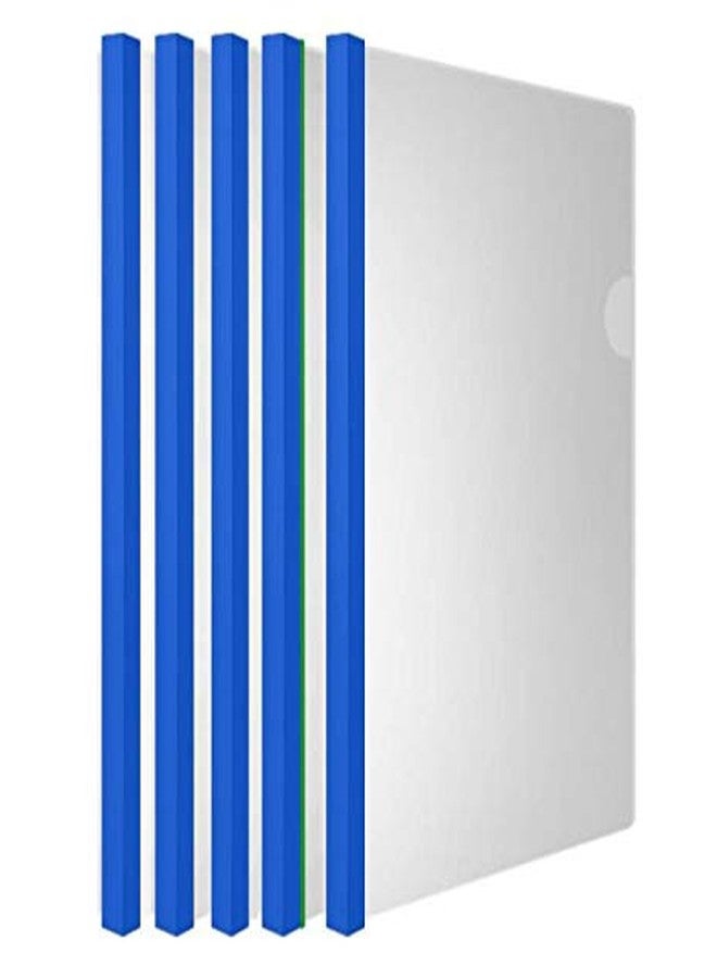 AKAHA Plastic File Folder 10mm Sliding Bar Report Covers, 40 Sheet Capacity, Transparent Resume Presentation File Folders Organizer Binder for A4 Size Paper, 10 Pcs - Image 1