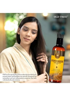 Old Tree Old Tree Fenugreek Oil for Hair Growth (100ml Methi Oil) - Anti-Dandruff, Hair Fall Control Oil for Women and Men - Carrier Oil for Skin Care and Moisturising Dry Skin  - Image 2