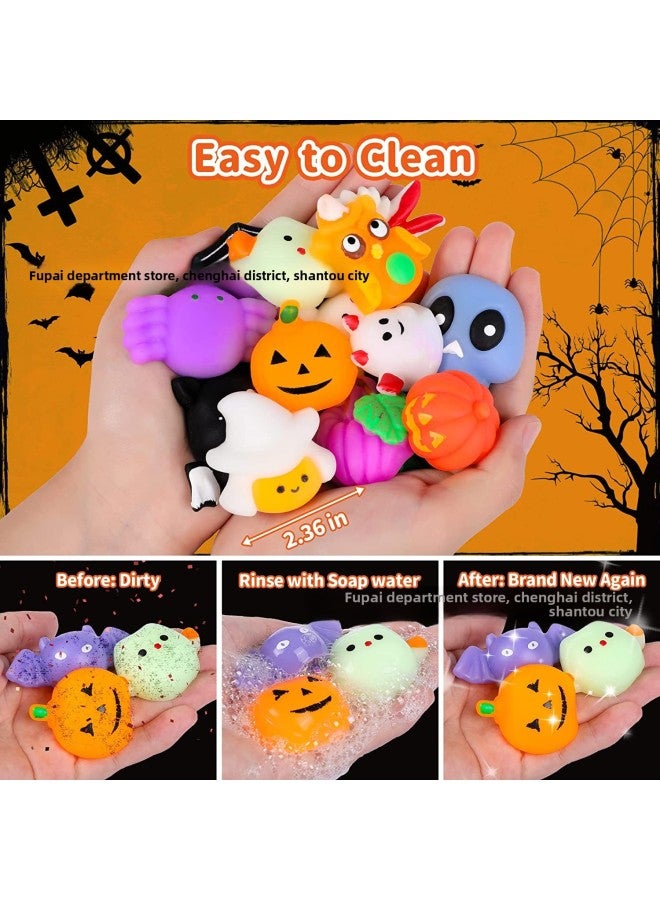 Party Gift Pumpkin Bucket Storage Pinch Music Soft Glue Squeeze Toy Gift Suit-Color:28PCs Pinch Pumpkin Bucket - Image 3
