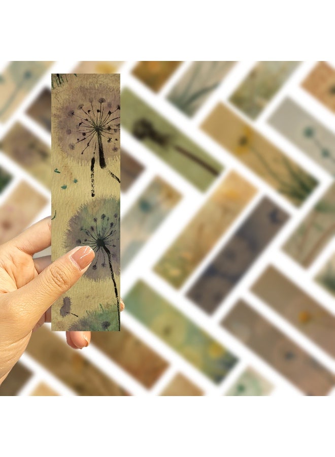 30 قطعة من علامات مرجعية على شكل الهندباء للأطفال، علامة مرجعية نباتية طبيعية عتيقة، علامة مرجعية على شكل الهندباء للمدرسة والمكتب والطلاب والمراهقين وعشاق قراءة الكتب، هدايا الفصل الدراسي - Image 5