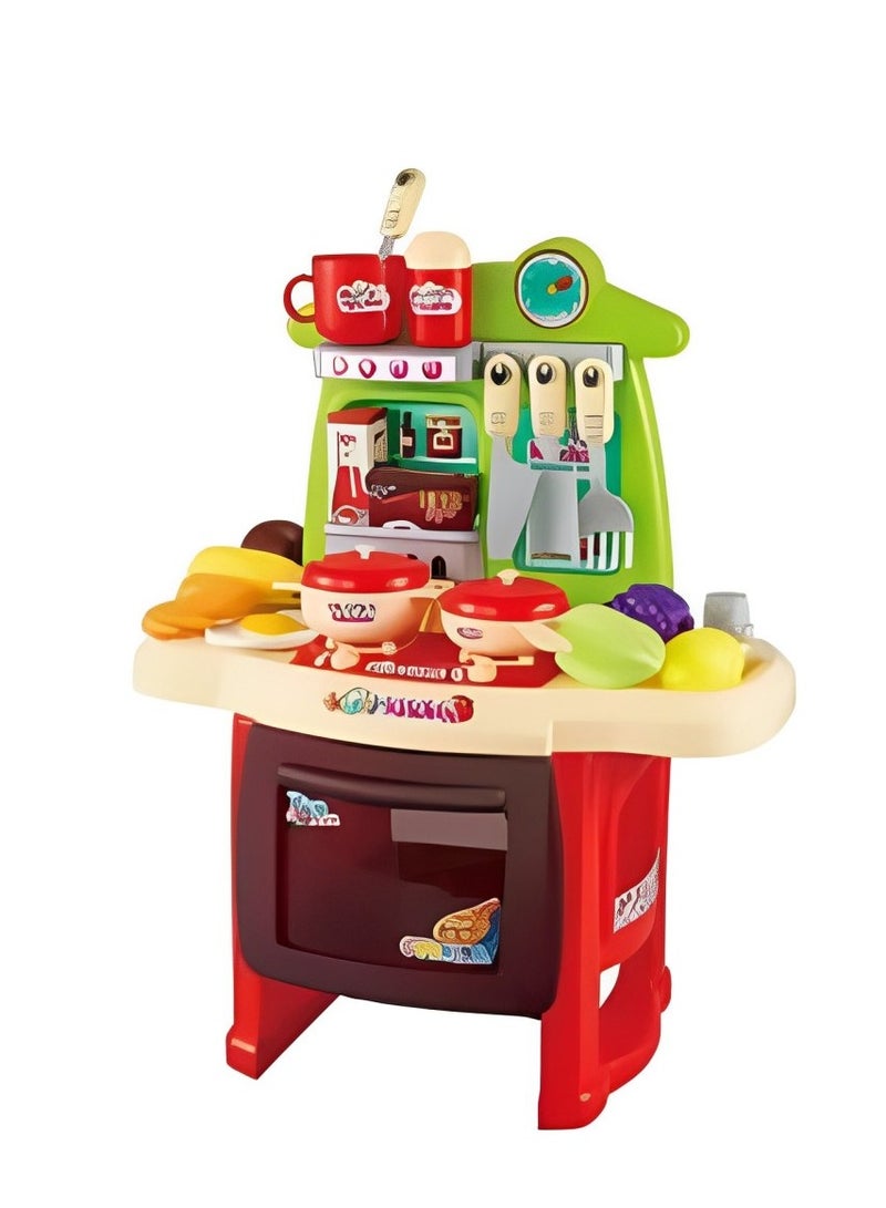 مجموعة ألعاب المطبخ للأطفال من كيتشن كوك للحصول على متعة لا نهاية لها لطفلك، اختيار لطيف كهدية عيد ميلاد، للأطفال فوق 3 سنوات، ضوء، بطارية، صوت - Image 1