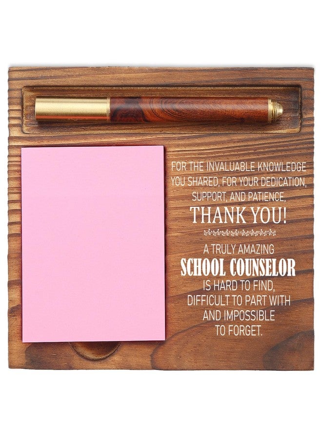 EFFJNSG School Counselor Appreciation Sticky Note Holder, Thank You Gift for Counselors, Inspirational Desk Organizer for Office Self-Stick Note Pad Holders EDP113 - Image 1