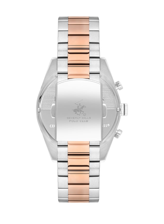 BEVERLY HILLS POLO CLUB - Beverly Hills Polo Club Men's Watch, Multi Function Display and Metal Strap - BP3618X.560, Silver - Image 1