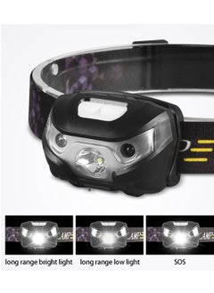 Generic LED Rechargeable Headlamp Bright Headlamp Flashlight with Motion Sensor Waterproof Zoomable Head Lights for Camping Running Climbing Hiking  - Image 5