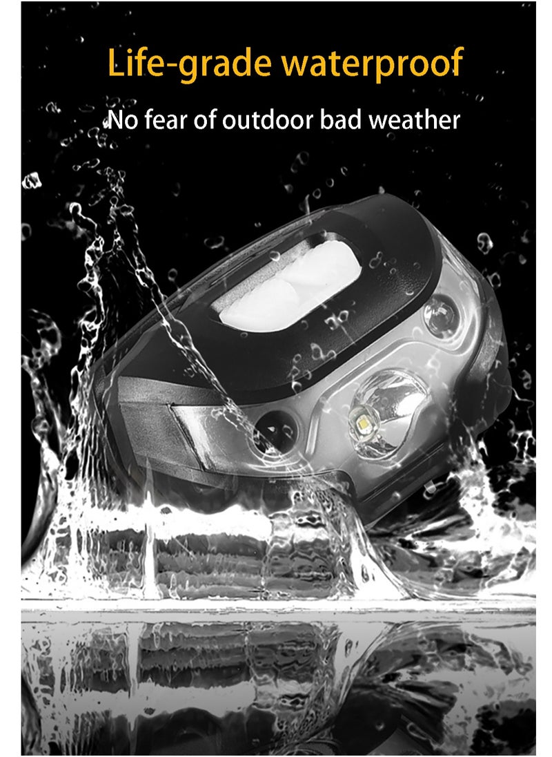 Generic - LED Rechargeable Headlamp Bright Headlamp Flashlight with Motion Sensor Waterproof Zoomable Head Lights for Camping Running Climbing Hiking - Image 1