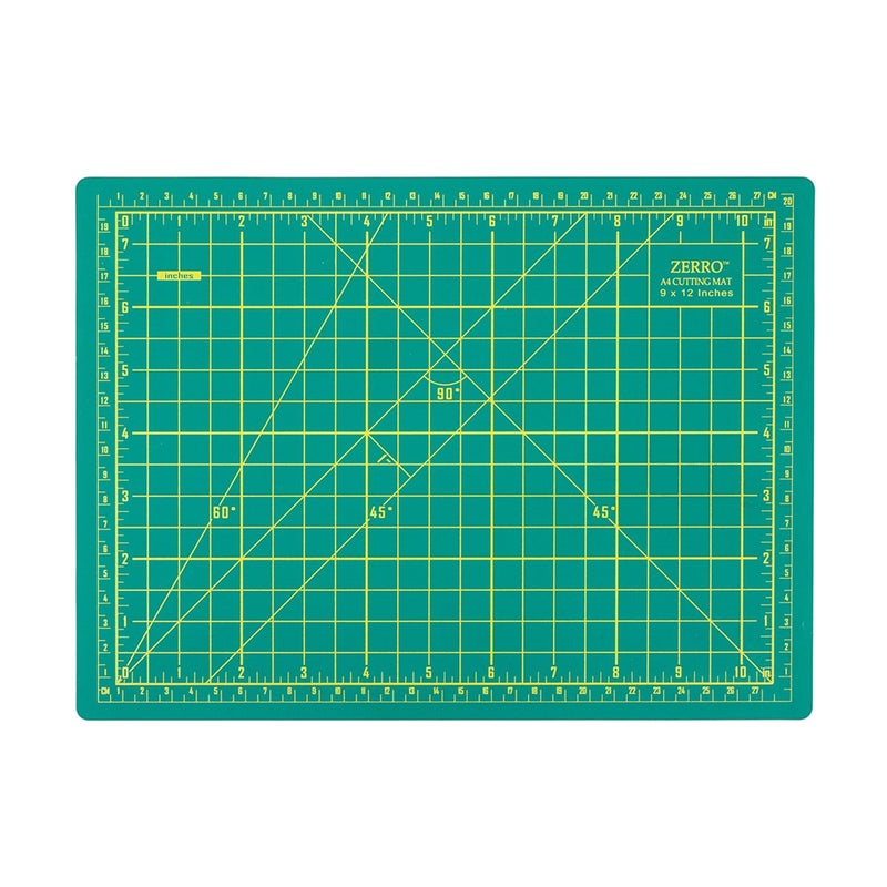 ZERRO Cutting Mat Self Healing Rotary Cutting Mat 12 x 9 Professional DoubleSided Thick NonSlip Mat for Quilting Sewing Crafts Art Projects A4